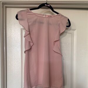 Pink Ruffle Sleeve Top